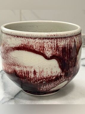 Edgecomb Potters Studio Handcrafted Flambé Red Ceramic Bowl from Maine